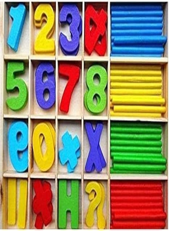 Smoneo Kid Wooden Computation Study Box For Calculation Training With Color Full Sticks Educational Puzzle Toys Home Learning Kit Number Blocks Random Color - Image 1